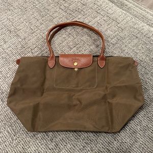 Longchamp Large Le Pliage Tote Used in Green
